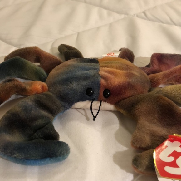“Claude” TY Beanie Baby, Tie Dyed Crab, Vintage Collectible 1996 - Picture 2 of 12